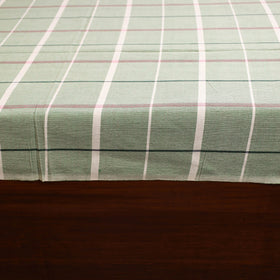 Green - single handloom cotton bed sheet (90 x 60 in) 67