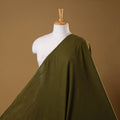 Green Slub Cotton Plain Fabric
