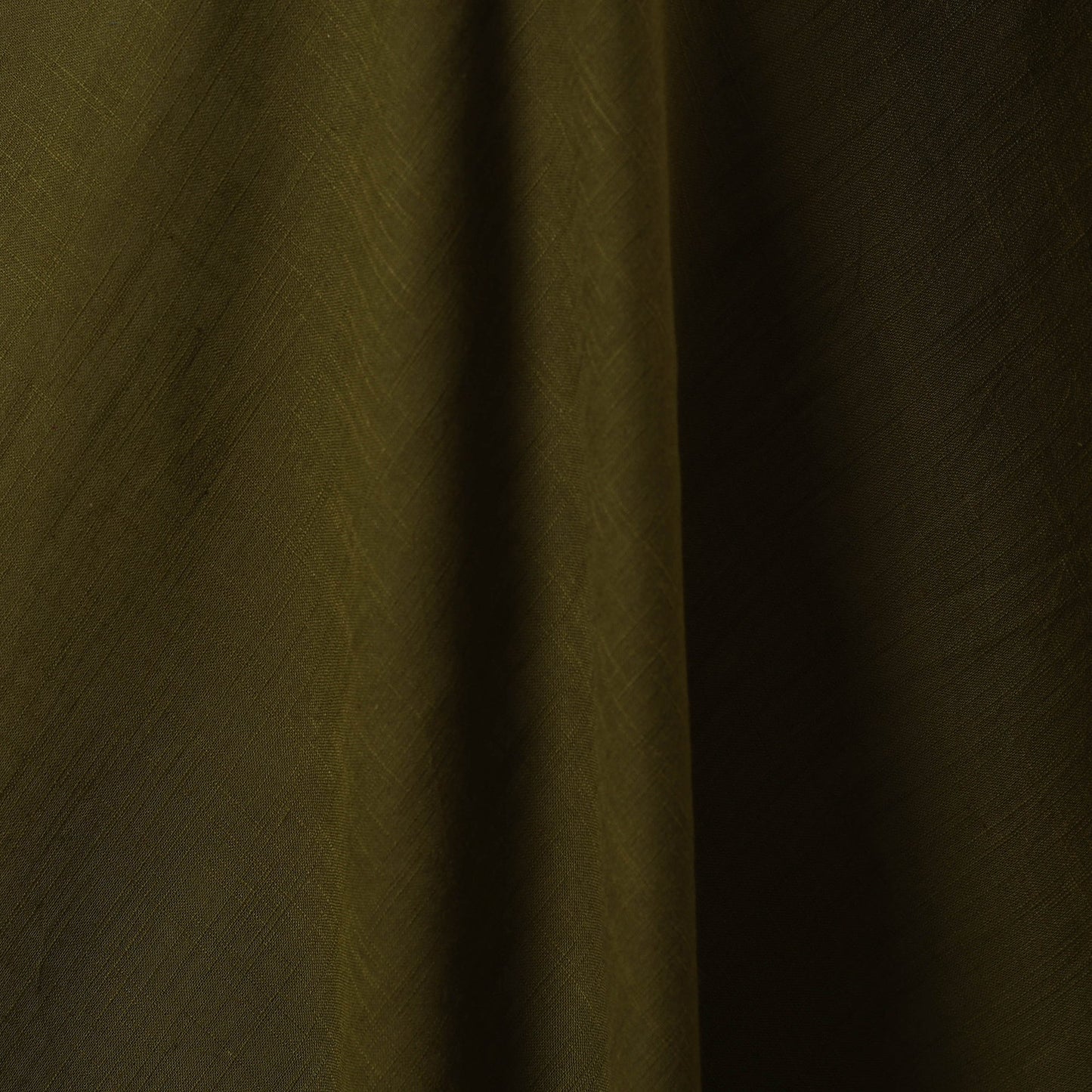 Green Slub Cotton Plain Fabric