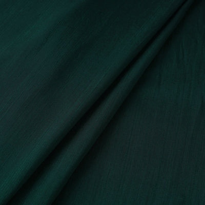 Green - slub silk plain fabric 08 - handcrafted