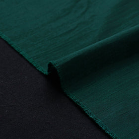 Green - slub silk plain fabric 08 - handcrafted