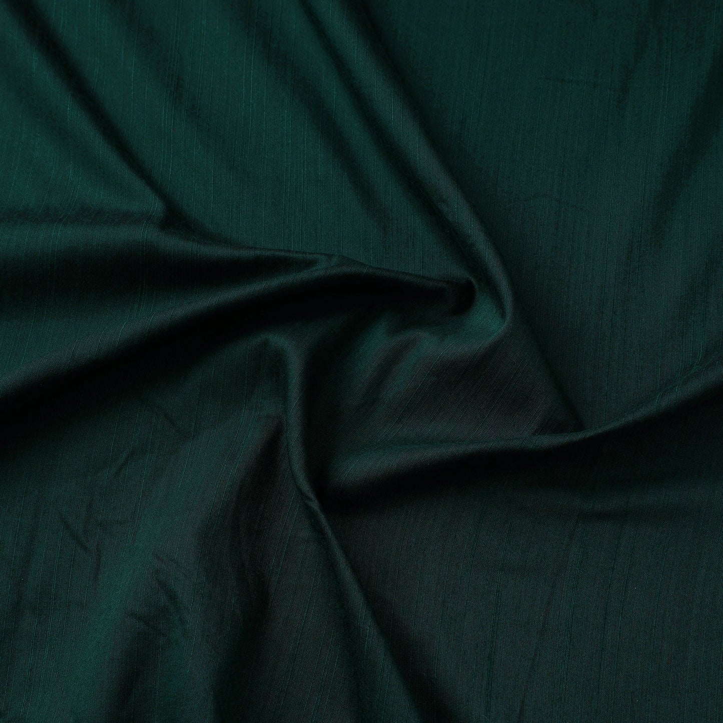 Green - slub silk plain fabric 08 - handcrafted