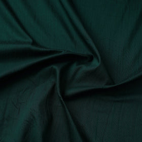 Green - slub silk plain fabric 08 - handcrafted