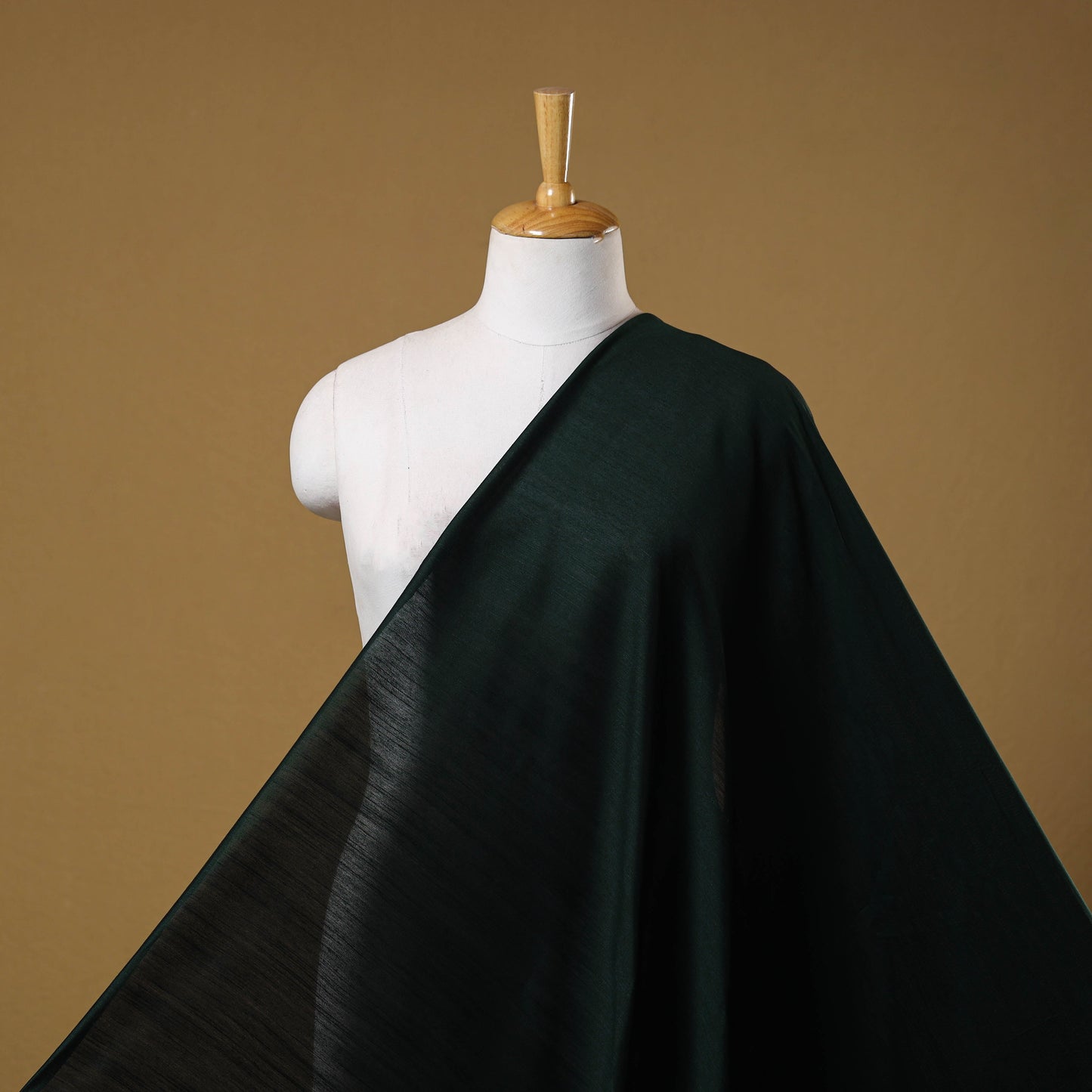 Green - slub silk plain fabric 12 - handcrafted
