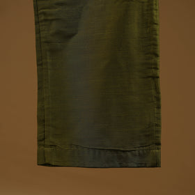 Green - slub silk plain palazzo 06 - handcrafted