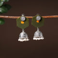 Green - sneha handcrafted gs fabart earrings