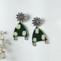 Green - sofia handcrafted gs fabart earrings 11