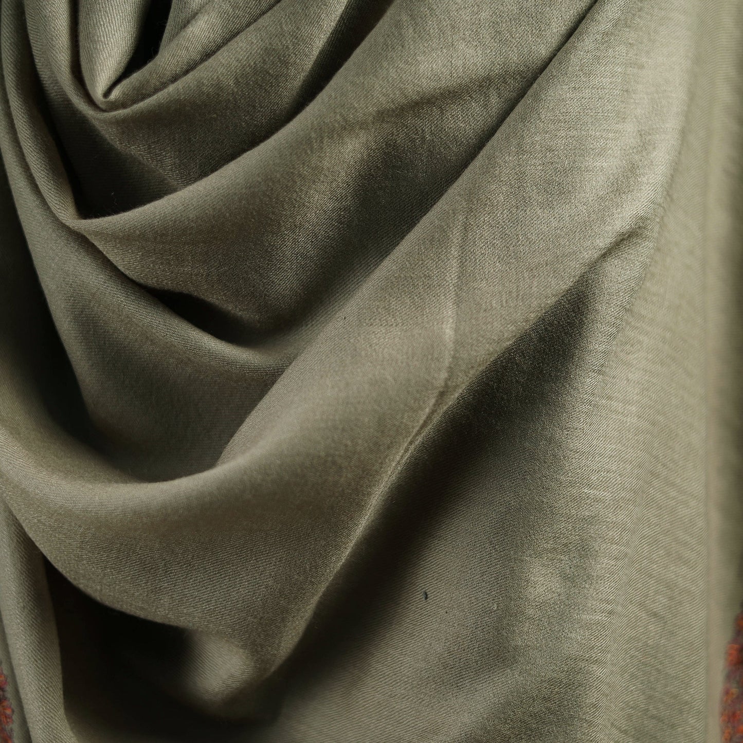 Green - sozni hand embroidery merino wool handwoven