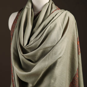 Green - sozni hand embroidery merino wool handwoven