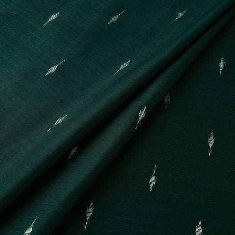 Green - spun dupion viscose silk buti fabric 01