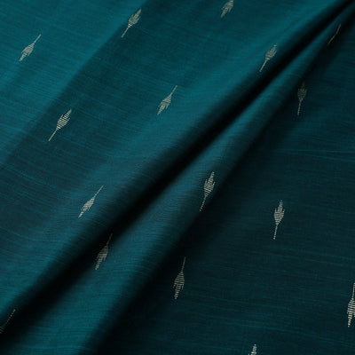 Green - spun dupion viscose silk buti fabric 05