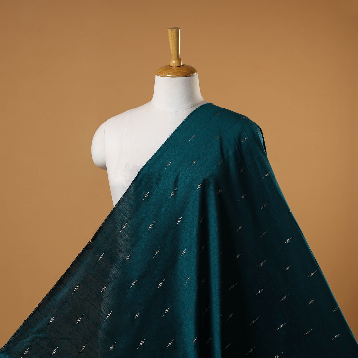 Green - spun dupion viscose silk buti fabric 05