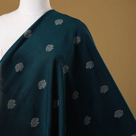 Green - spun dupion viscose silk thread buta fabric 05