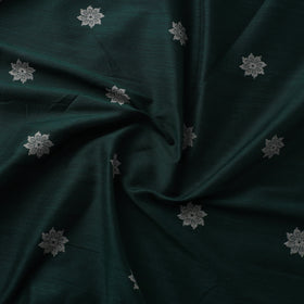 Green - spun dupion viscose silk thread buta fabric 22