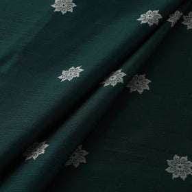 Green - spun dupion viscose silk thread buta fabric 22