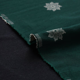 Green - spun dupion viscose silk thread buta fabric 22