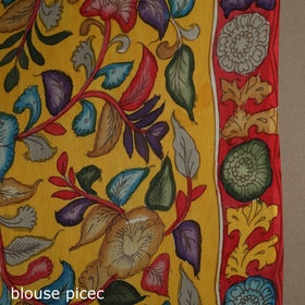 Green - srikalahasti handloom cotton handpainted pen