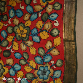 Green - srikalahasti handloom cotton handpainted pen