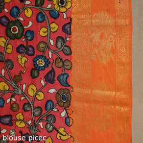 Green - srikalahasti handloom cotton handpainted pen