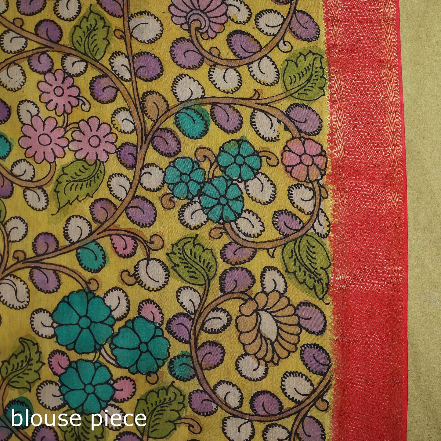 Green - srikalahasti handpainted natural dyed bangalore