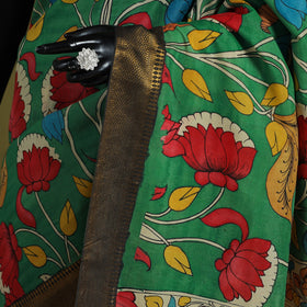 Green - srikalahasti handpainted natural dyed bangalore