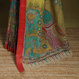 Green - srikalahasti handpainted natural dyed bangalore