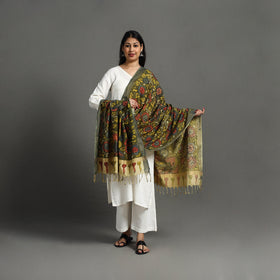 Mangalagiri Cotton Handpainted Pen Work Kalamkari Dupatta 14