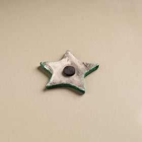 Green Star Original Blue Pottery Ceramic Fridge Magnet