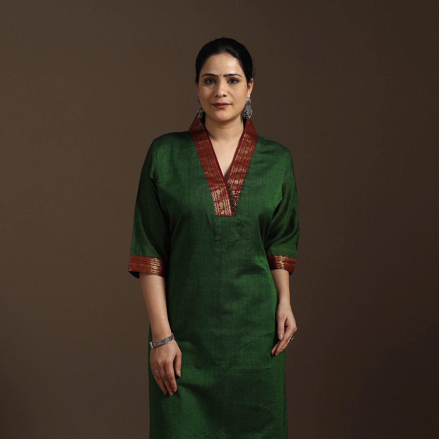 Straight cotton dharwad kurta 02 - handcrafted