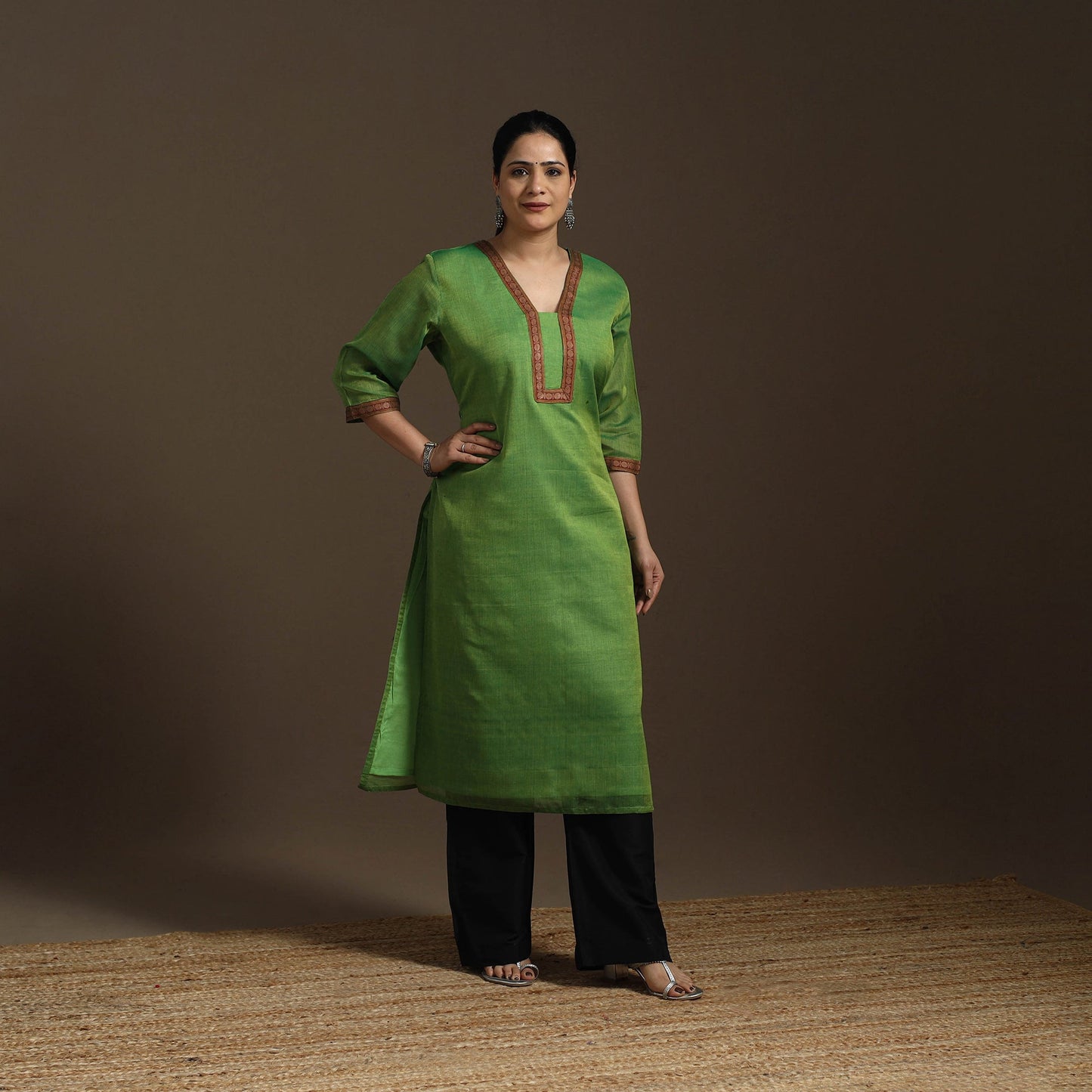 Straight cotton dharwad kurta 07 - handcrafted