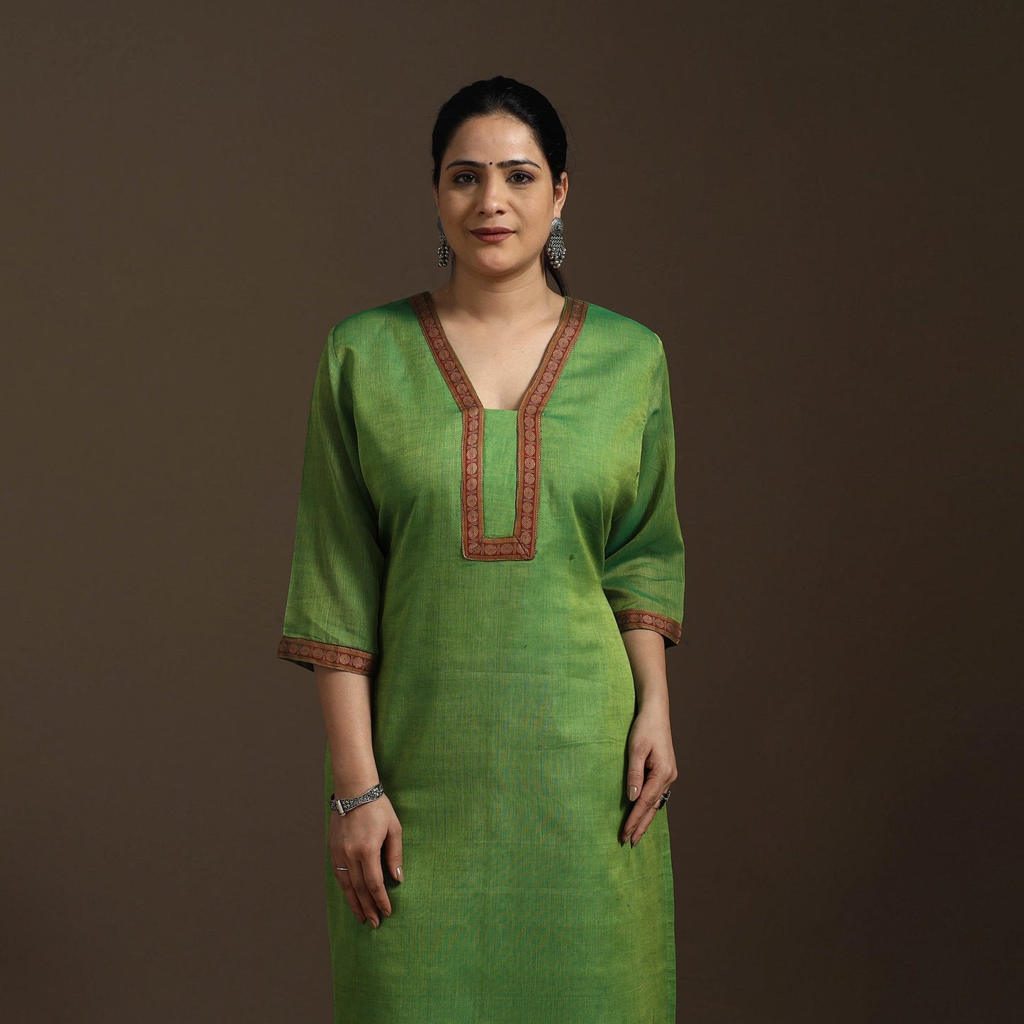 Straight cotton dharwad kurta 07 - handcrafted