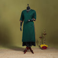 Green - straight cotton dharwad kurta 07 - handcrafted