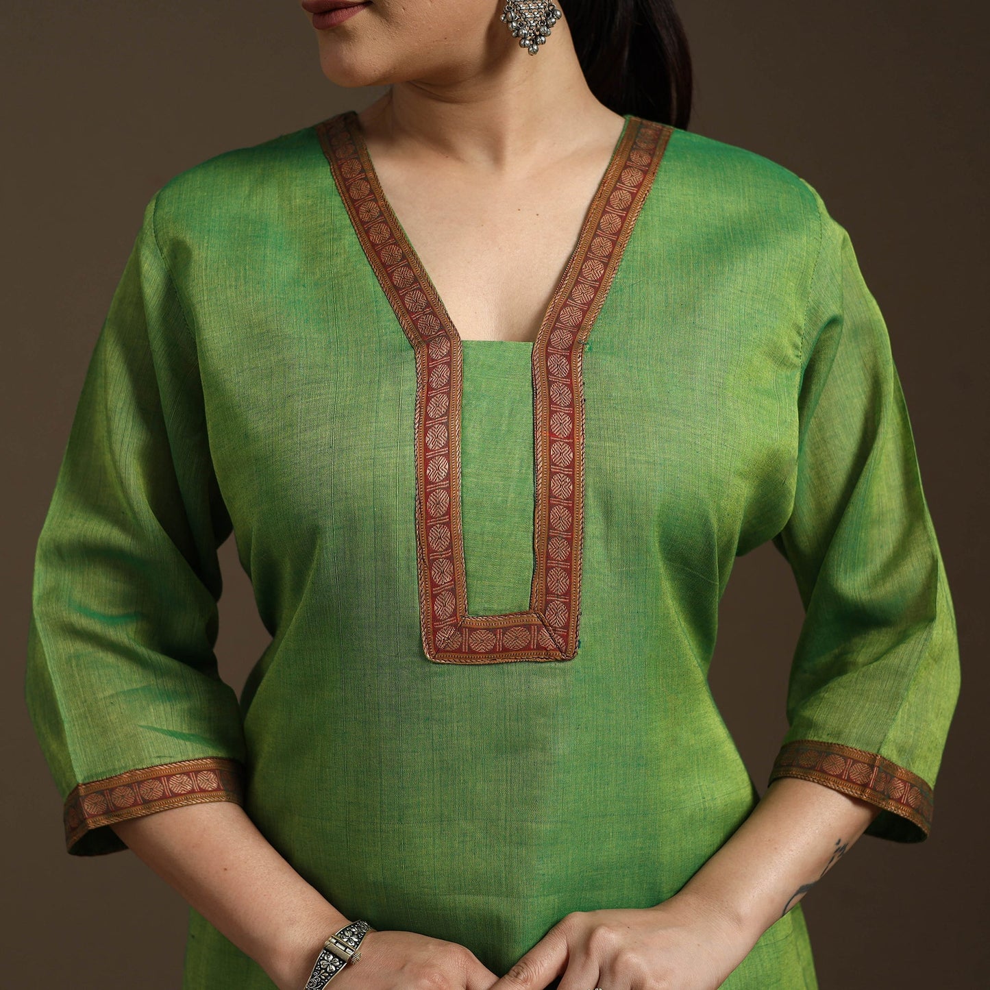 Straight cotton dharwad kurta 07 - handcrafted