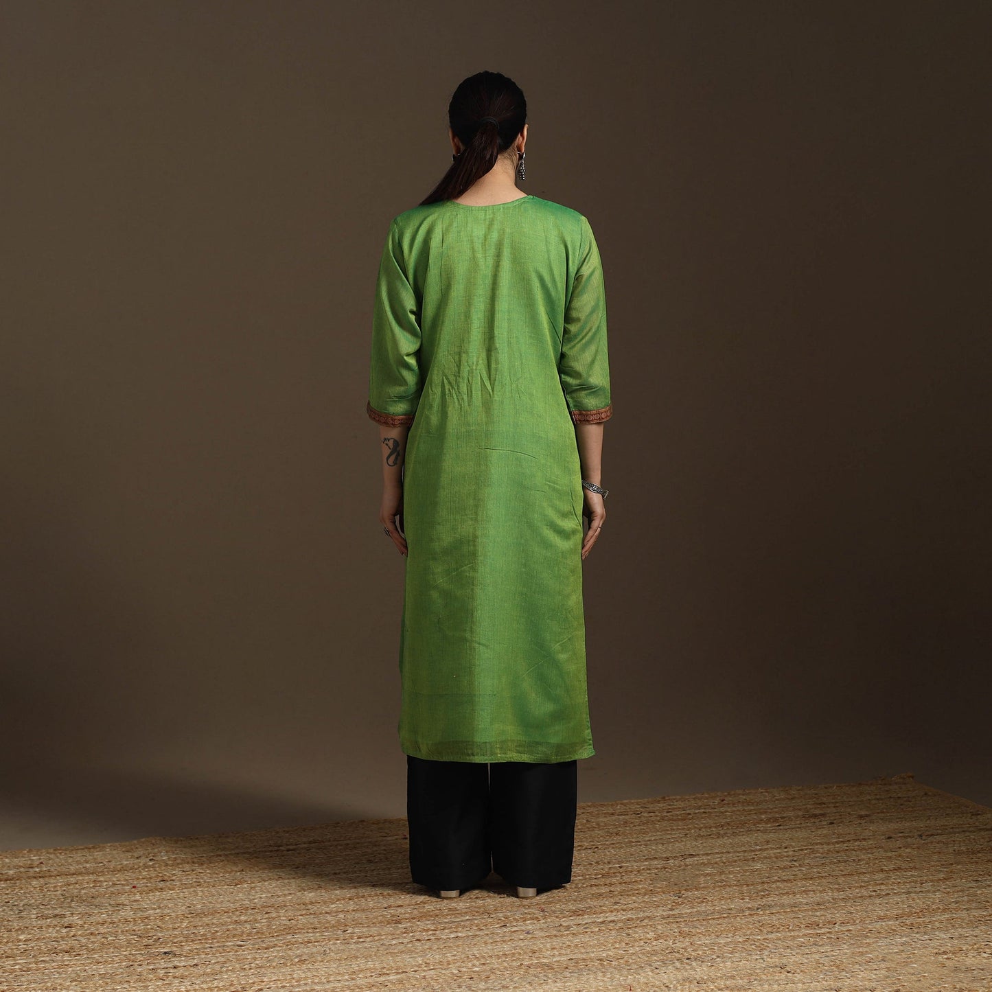 Straight cotton dharwad kurta 07 - handcrafted