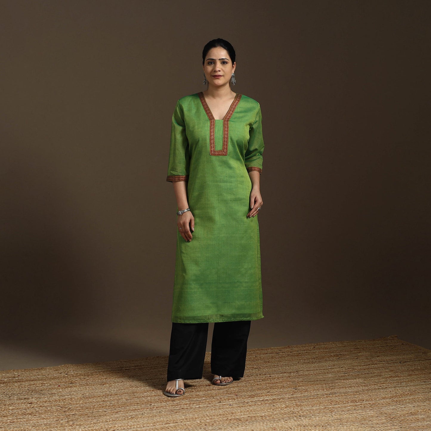Straight cotton dharwad kurta 07 - handcrafted