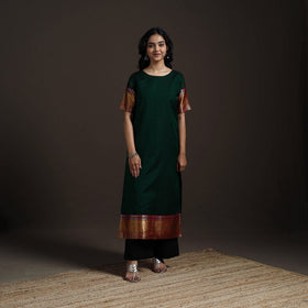 Straight cotton dharwad kurta for women 11 - handcrafted