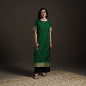 Straight cotton dharwad kurta for women 12 - handcrafted