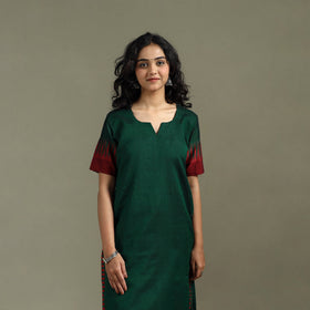 Straight cotton dharwad kurta for women 24 - handcrafted
