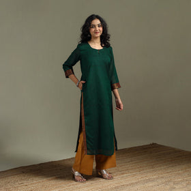 Straight cotton dharwad kurta for women 29 - handcrafted