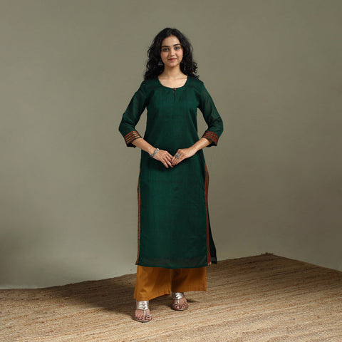 Straight cotton dharwad kurta for women 29 - handcrafted