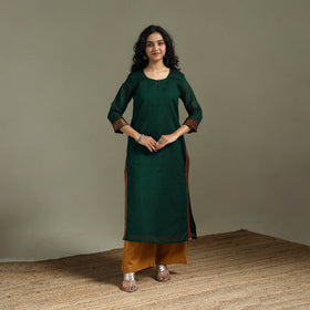 Straight cotton dharwad kurta for women 29 - handcrafted