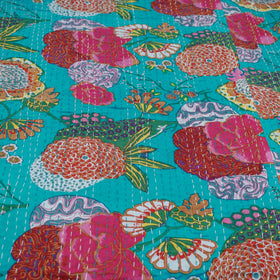 Buy Tagai Work Jaipur Hand Block Printed Cotton Double Bed Cover Online at iTokri.com