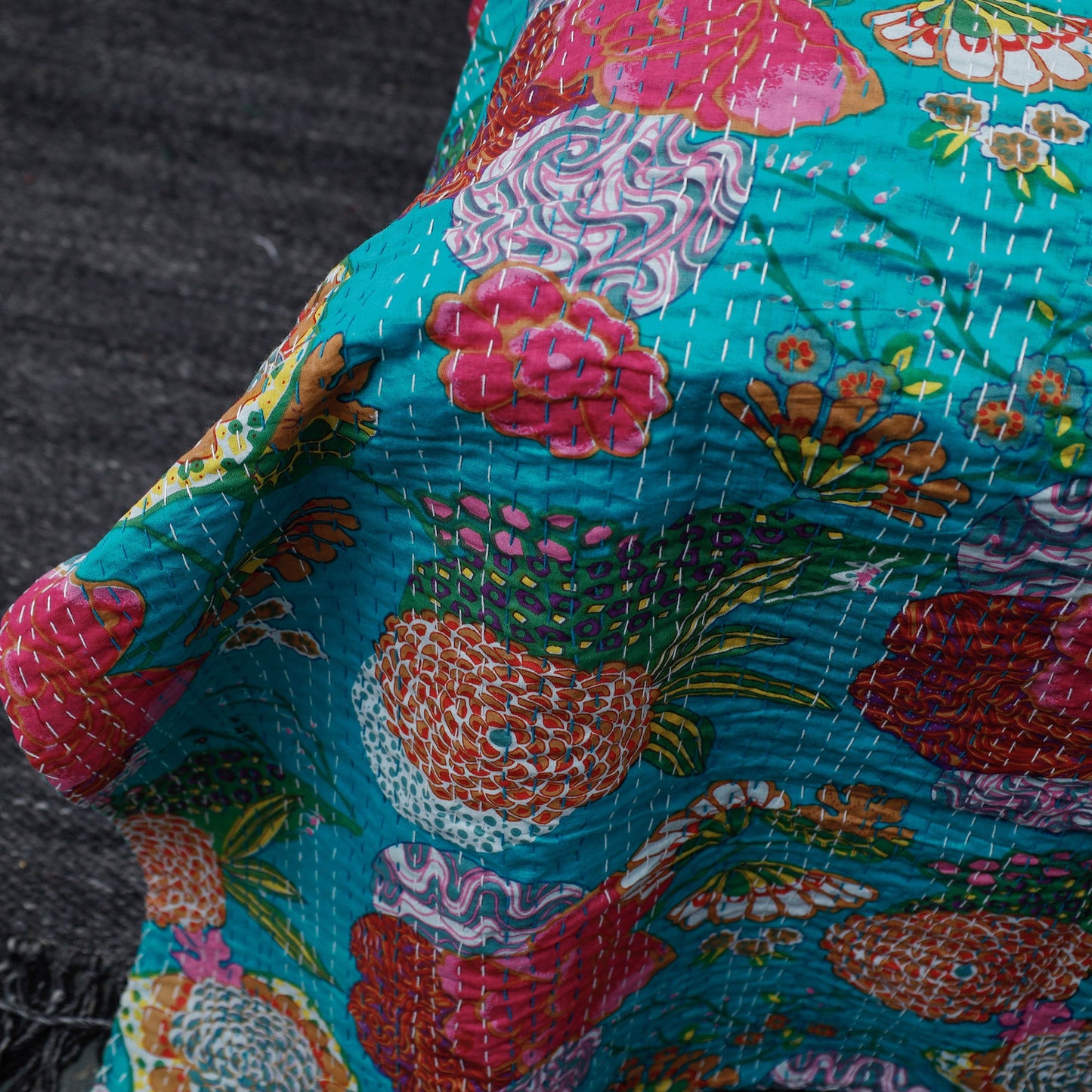 Buy Tagai Work Jaipur Hand Block Printed Cotton Double Bed Cover Online at iTokri.com