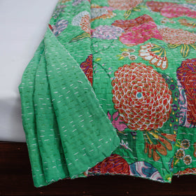  Tagai Work Jaipur Hand Block Printed Cotton Double Bed Cover 
