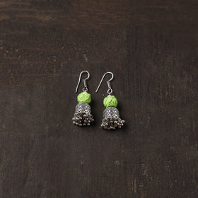 Tanaz german silver jhumki earrings - handcrafted