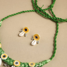 Thread Braided Shell Choker Necklace Set