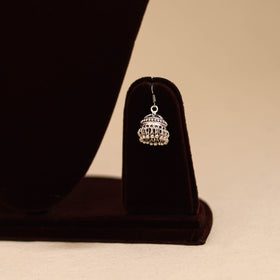 Green - thread work german silver necklace set 05