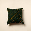 Green - Tie & Dye Cotton Bandhani Cushion Cover (16 x 16 in) 32