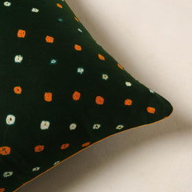 Green - tie & dye cotton bandhani cushion cover 71