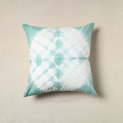 Green Tie & Dye Cotton Shibori Cushion Cover